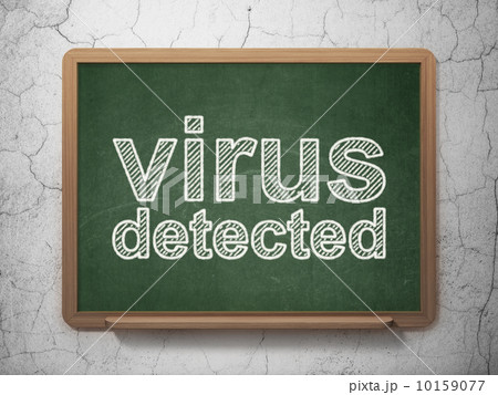 Protection concept: Virus Detected on chalkboard background Protection concept: Virus Detected on chalkboard background 10159077