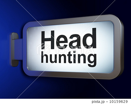 Finance concept: Head Hunting on billboard background 10159629