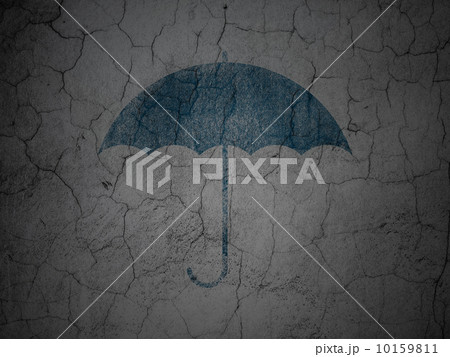 Security concept: Umbrella on grunge wall background Security concept: Umbrella on grunge wall background 10159811