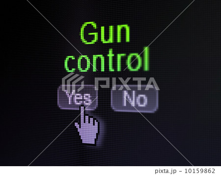 Security concept: Gun Control on digital computer screen Security concept: Gun Control on digital computer screen 10159862