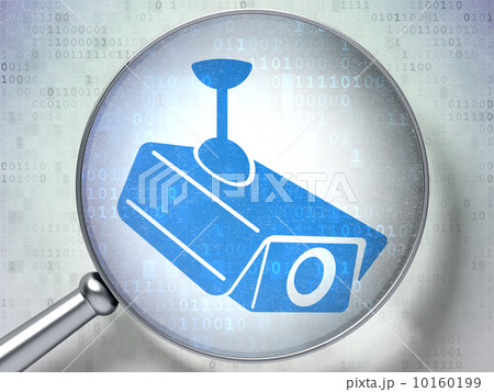 Protection concept: Cctv Camera with optical glass on digital 10160199