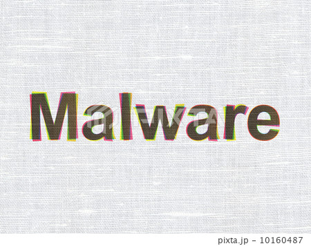 Security concept: Malware on fabric texture background 10160487