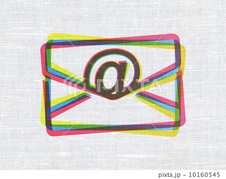 Finance concept: Email on fabric texture background 10160545