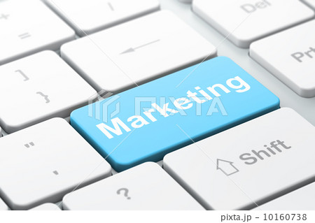 Advertising concept: Marketing on computer keyboard background 10160738