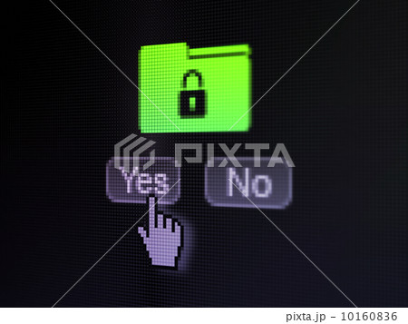 Finance concept: Folder With Lock on digital computer screen 10160836