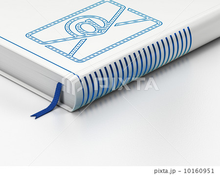 Finance concept: closed book, Email on white background 10160951