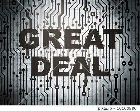Business concept: circuit board with Great Deal 10160986