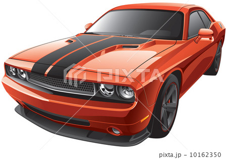 orange muscle car 10162350