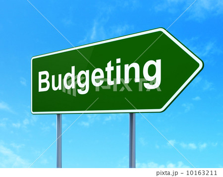 Business concept: Budgeting on road sign background Business concept: Budgeting on road sign background 10163211