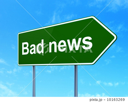News concept: Bad News on road sign background 10163269