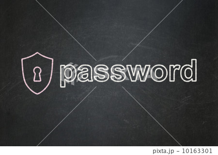 Privacy concept: Shield With Keyhole and Password on chalkboard Privacy concept: Shield With Keyhole and Password on chalkboard 10163301