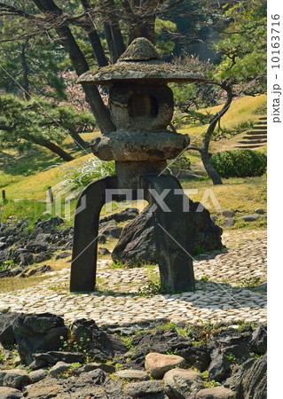 旧芝離宮恩賜庭園・雪見灯籠 10163716