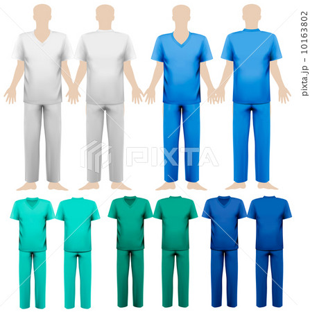 Set of medical overalls. Design template. Vector illustration. 10163802