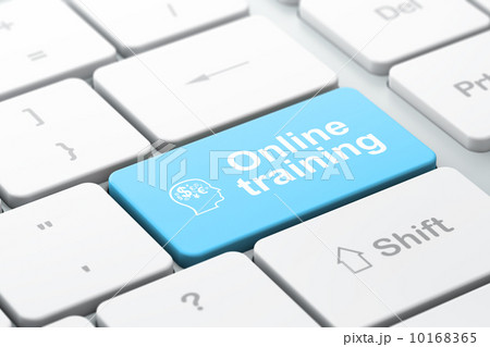 Education concept: Head With Finance Symbol and Online Education concept: Head With Finance Symbol and Online 10168365
