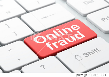 Security concept: Online Fraud on computer keyboard background Security concept: Online Fraud on computer keyboard background 10168551