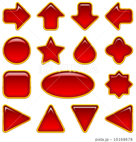 Red glass buttons, set Red glass buttons, set 10168678
