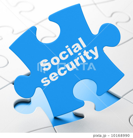 Social Security on puzzle background 10168990