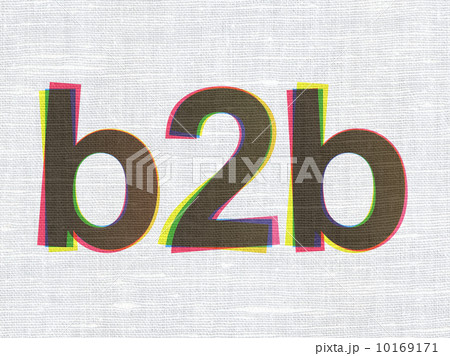 Finance concept: B2b on fabric texture background Finance concept: B2b on fabric texture background 10169171