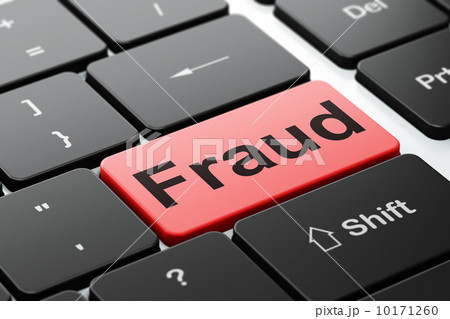 Security concept: Fraud on computer keyboard background 10171260