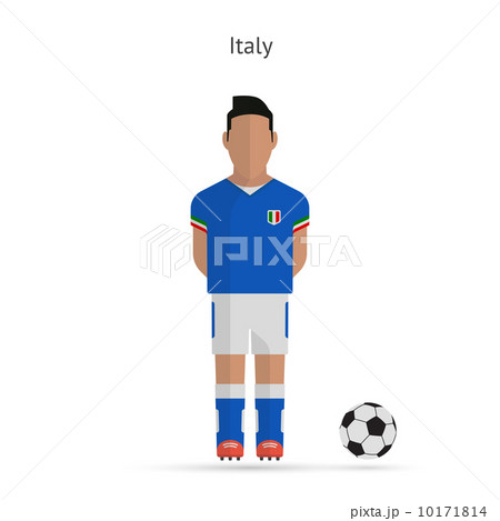 National football player. Italy soccer team uniform. National football player. Italy soccer team uniform. 10171814