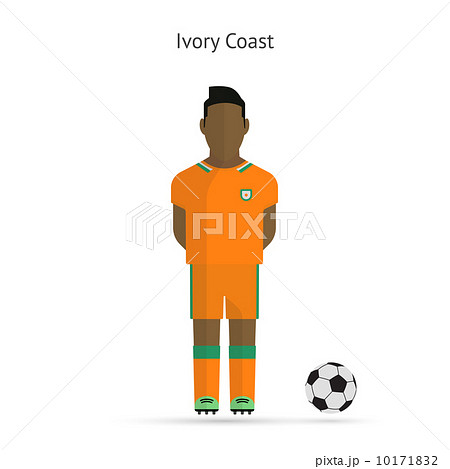 National football player. Ivory Coast soccer team uniform. 10171832