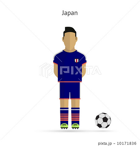 National football player. Japan soccer team uniform. 10171836