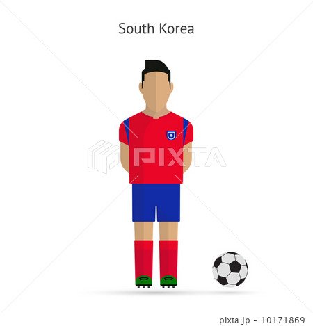 National football player. South Korea soccer team uniform. 10171869