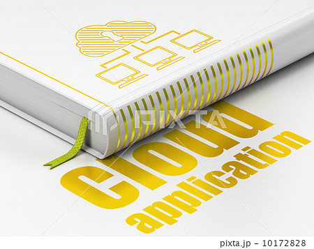 Cloud technology concept: book with Cloud Network Cloud technology concept: book with Cloud Network 10172828