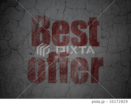 Business concept: Best Offer on grunge wall background 10172829