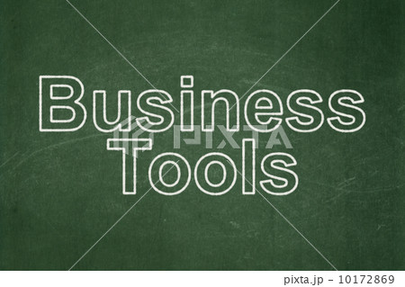 Finance concept: Business Tools on chalkboard background 10172869