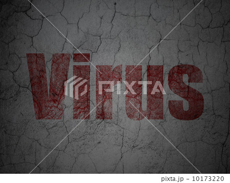 Privacy concept: Virus on grunge wall background 10173220
