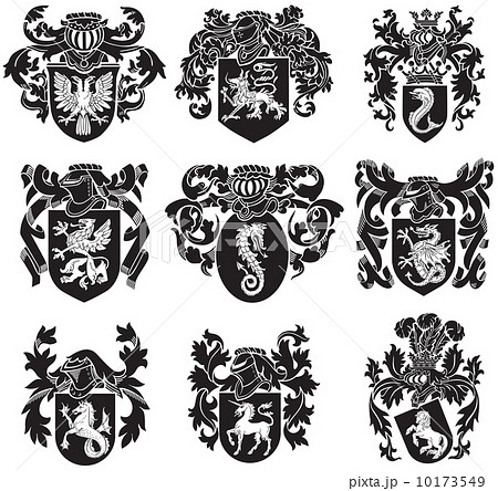 set of heraldic silhouettes No1 10173549