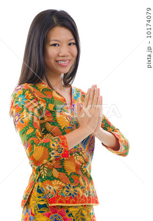 Southeast Asian girl greeting 10174079