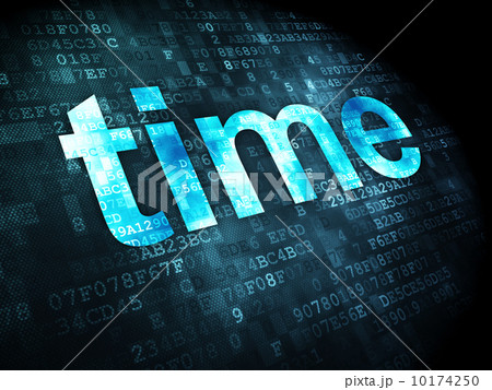Timeline concept: Time on digital background 10174250