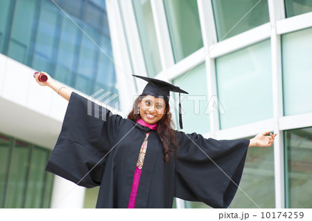 Excited Indian female graduate Excited Indian female graduate 10174259