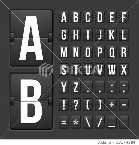 Scoreboard letters and symbols alphabet panelのイラスト素材 [10174584] - PIXTA