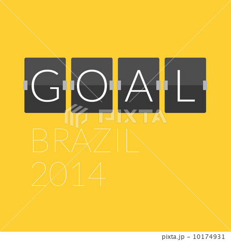 Flat goal football soccer concept letter 10174931