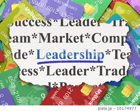 Business concept: Leadership on Credit Card background 10174977