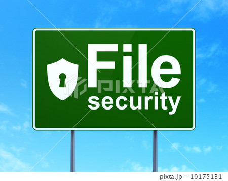 File Security and Shield With Keyhole on sign 10175131