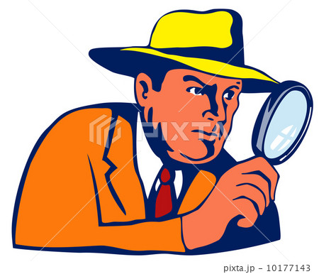 Detective with Magnifying Glass 10177143