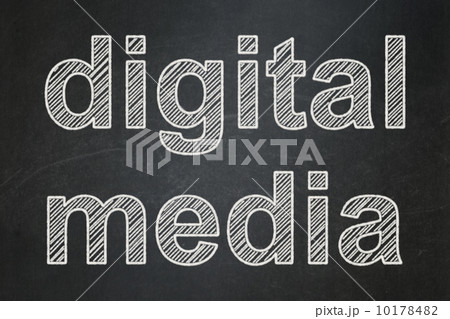 Marketing concept: Digital Media on chalkboard background Marketing concept: Digital Media on chalkboard background 10178482