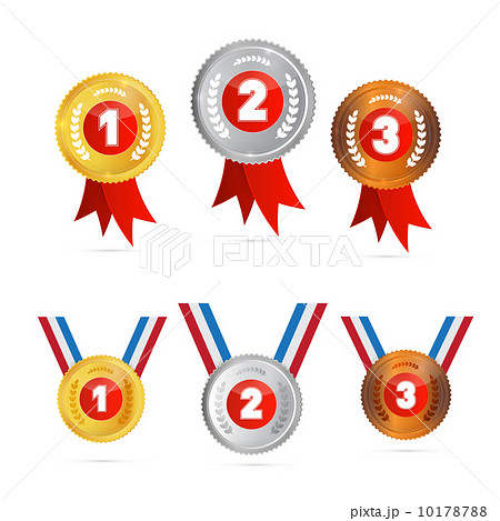 Vector Medals Sets - Gold, Silver, Bronze, First, Second, Third 10178788