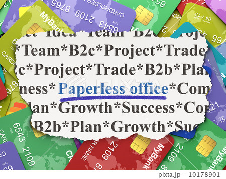 Finance concept: Paperless Office on Credit Card background 10178901