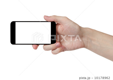 adult man hand taking photo with generic smartphone 10178962