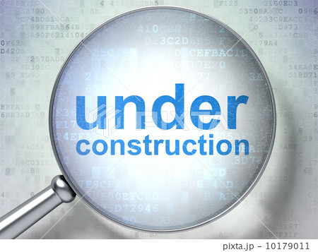 SEO web design concept: Under Construction with optical glass 10179011