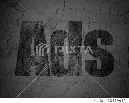 Advertising concept: Ads on grunge wall background 10179012