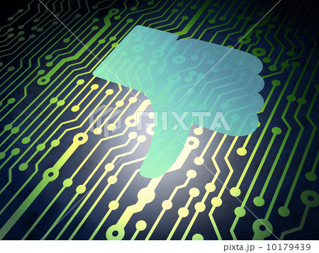 Social media concept: circuit board with Unlike 10179439