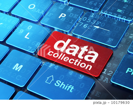 Data Collection on computer keyboard background 10179630