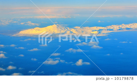 aerial view of mountains and clouds on top 10179878