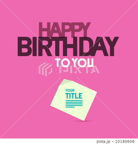 Happy Birthday Template on Pink Background 10180606